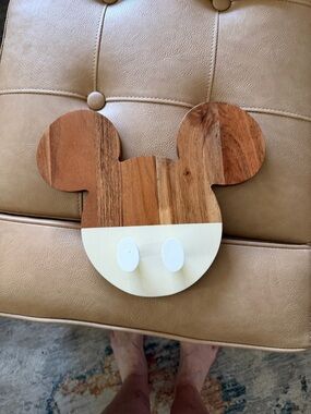 Disney Wooden Mickey Head Wall Hook - Natural Wood Tones